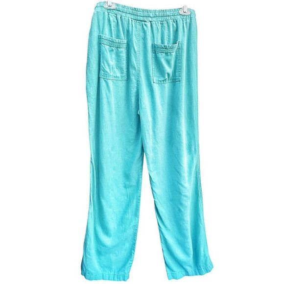 Cato Plus Size Drawstring Linen Pants Size 14/16W Quiet Luxury Lightweight - Picture 4 of 7